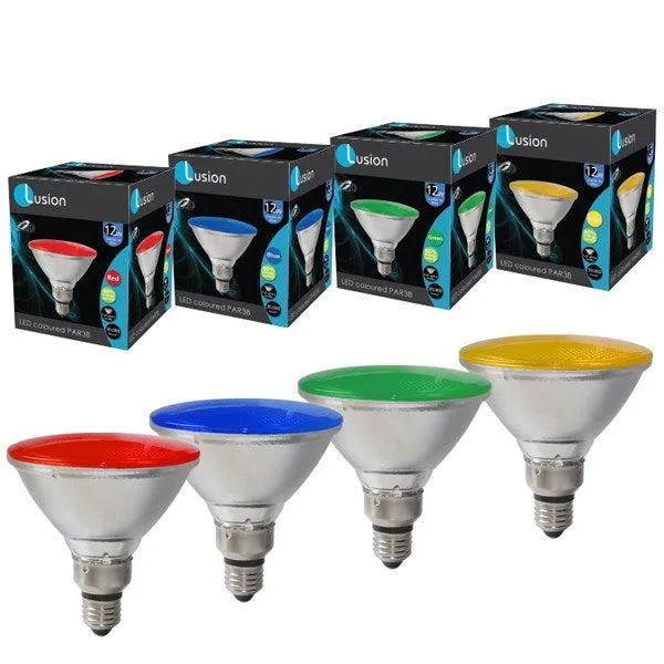 12W Led E27 Par38 Globe Red, Blue, Green, Yellow 20825~20828