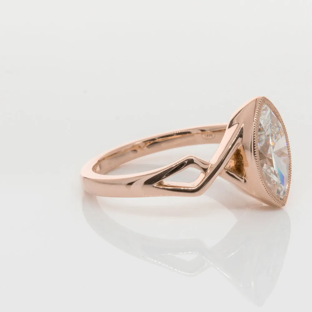 18ct Rose Gold 1.51ct Diamond Snowflake Ring