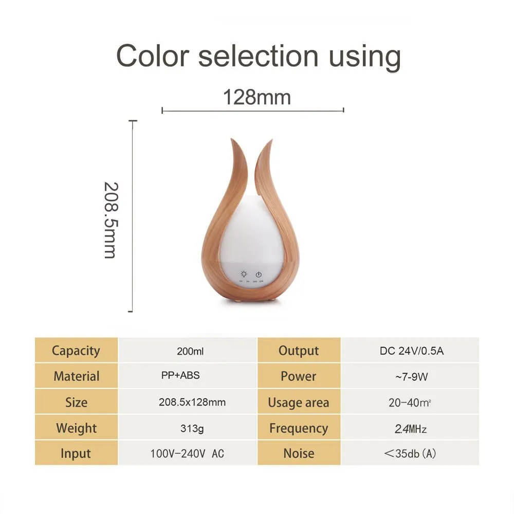 200ML LED Color Changing Mini Tabletop Humidifier