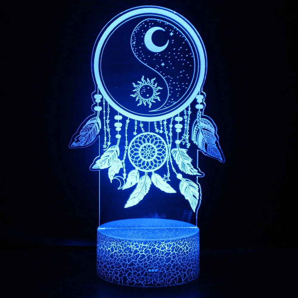 3D Illusion Dream Catcher LED Night Light