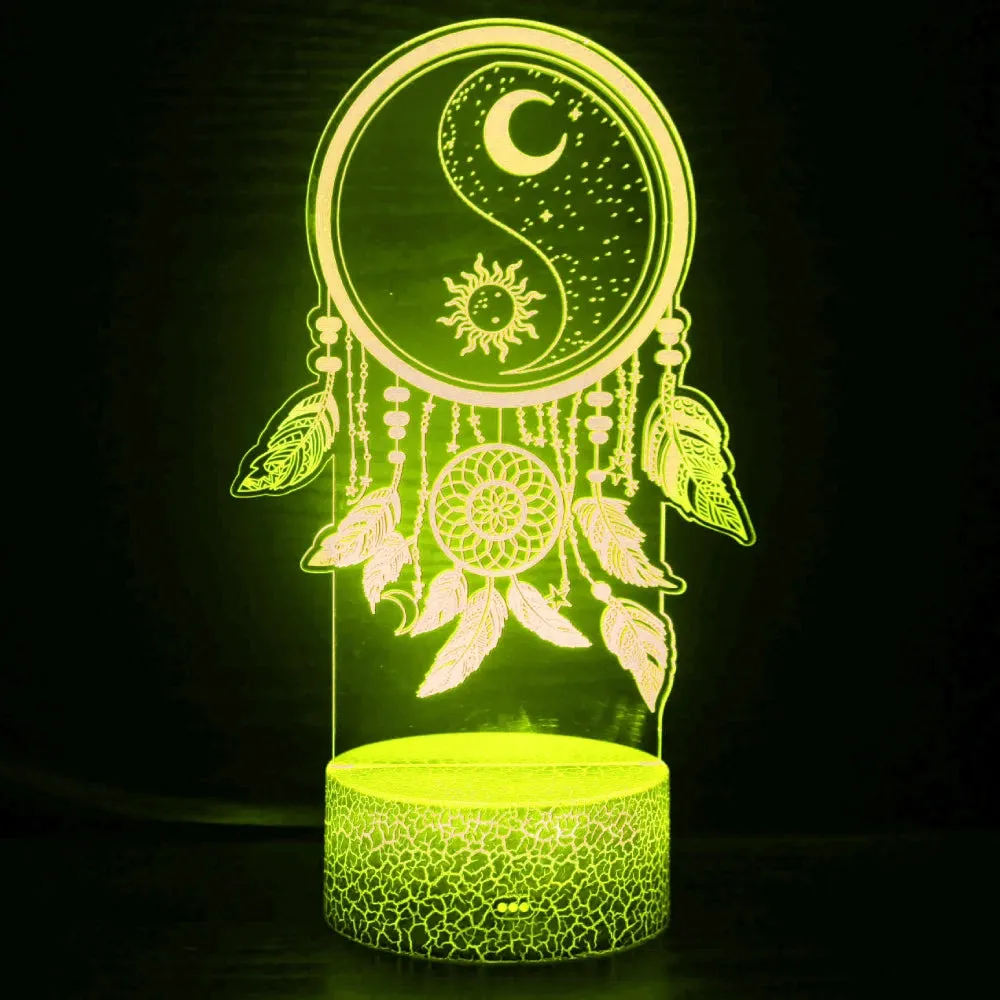 3D Illusion Dream Catcher LED Night Light