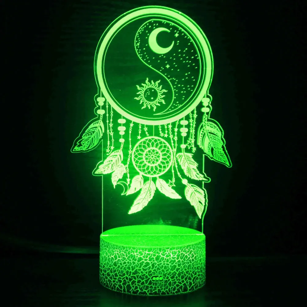 3D Illusion Dream Catcher LED Night Light