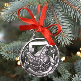 3rd Day Of Christmas Tree Pewter Ornament Bauble Decoration