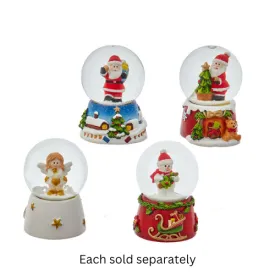 45MM Lighted Santa, Snowman and Angel Water Globe