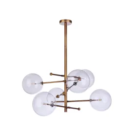 Arlo 6 Light Chandelier - Brass