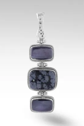 Be Content Pendant™ in Snowflake Obsidian