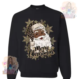 Black Santa Black Sweatshirt