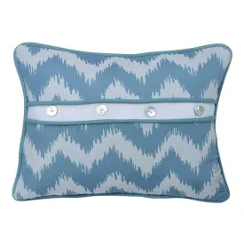 Catalina Isle Chevron Button Throw Pillow