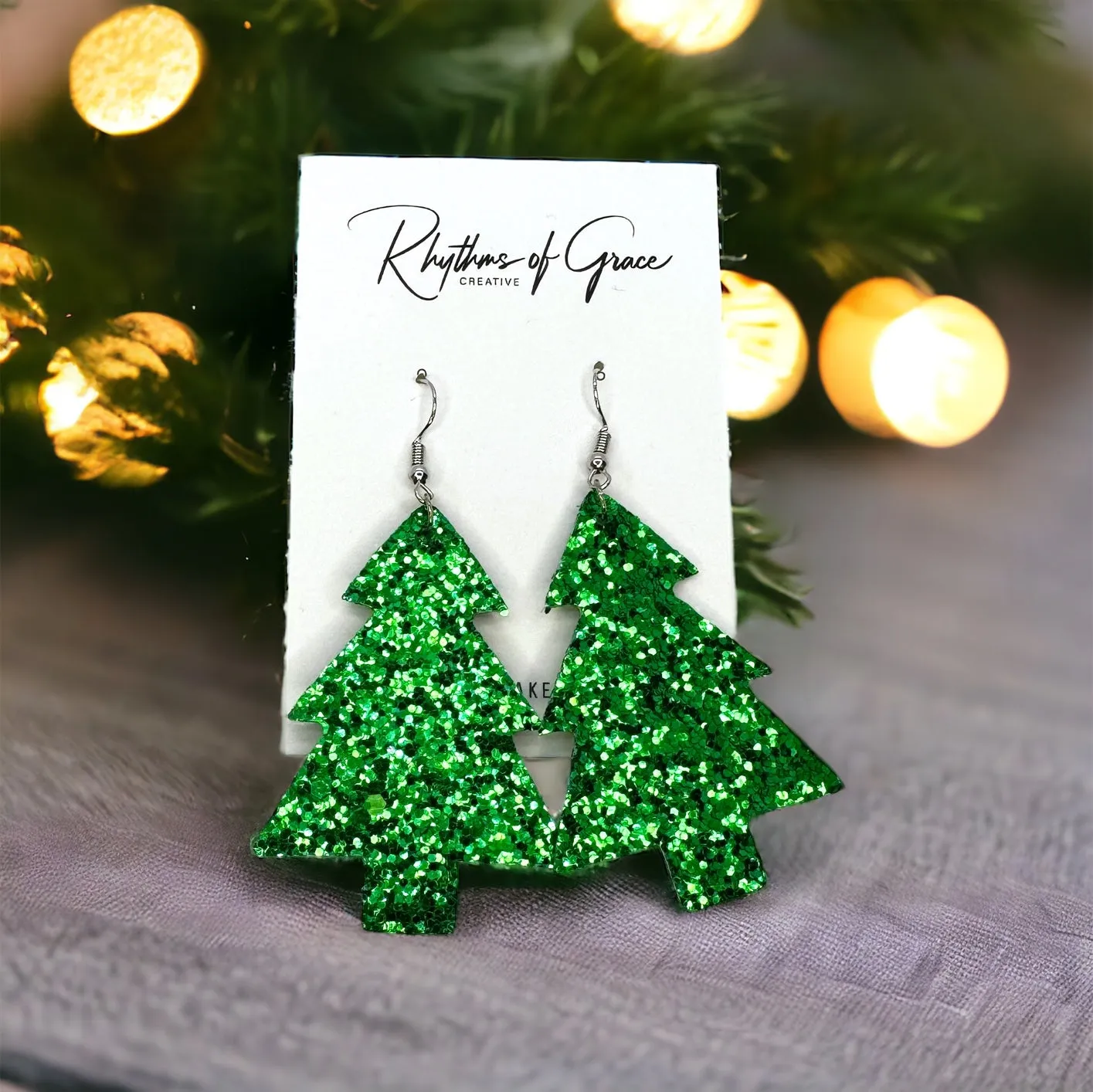 Christmas Earrings - Christmas Tree Earrings, Santa Costume, Christmas Jewelry, Handmade Earrings, Rudolph the Red Nosed Reindeer, Santa Claus