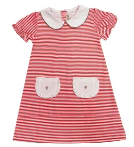 Christmas Pima cotton stripe Candy cane girls dress