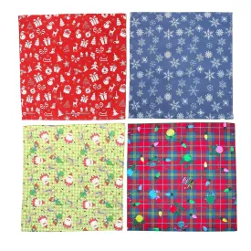 CTM® Christmas Holiday Bandana Set (Pack of 4)