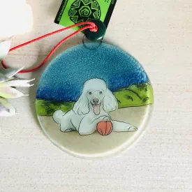 Fair Trade Ornament 68 White Poodle