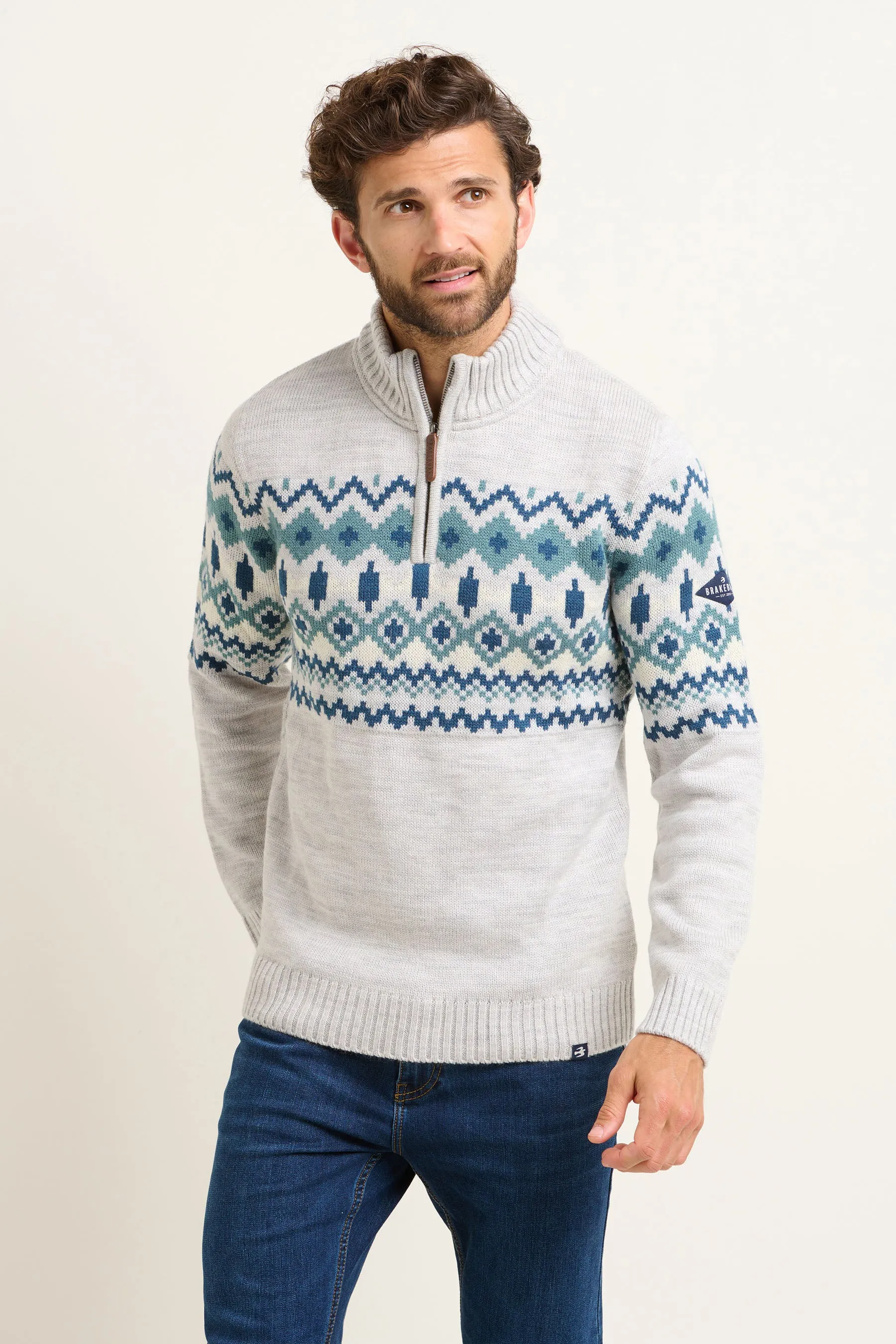 Fairisle Quarter Zip Jumper