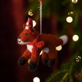 Felt Fox Christmas Decoration