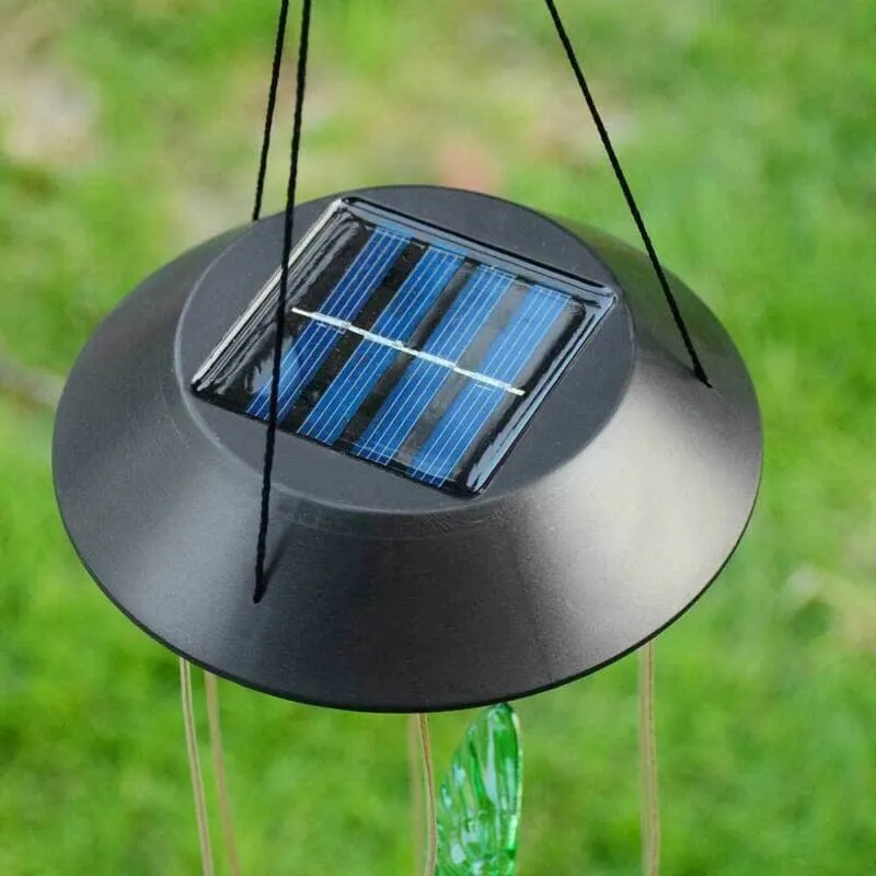 GoodVybe™ Solar LED Hummingbird Wind Chime Lights: Color-Changing Garden Decor