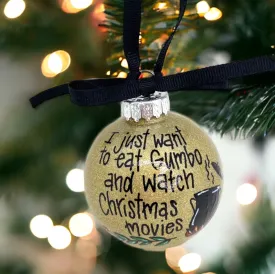 Gumbo Ornament - Watching Hallmark Movies,  Louisiana Ornament, Christmas Ornament, Holiday Ornament, Ornament Exchange, Cajun Ornament