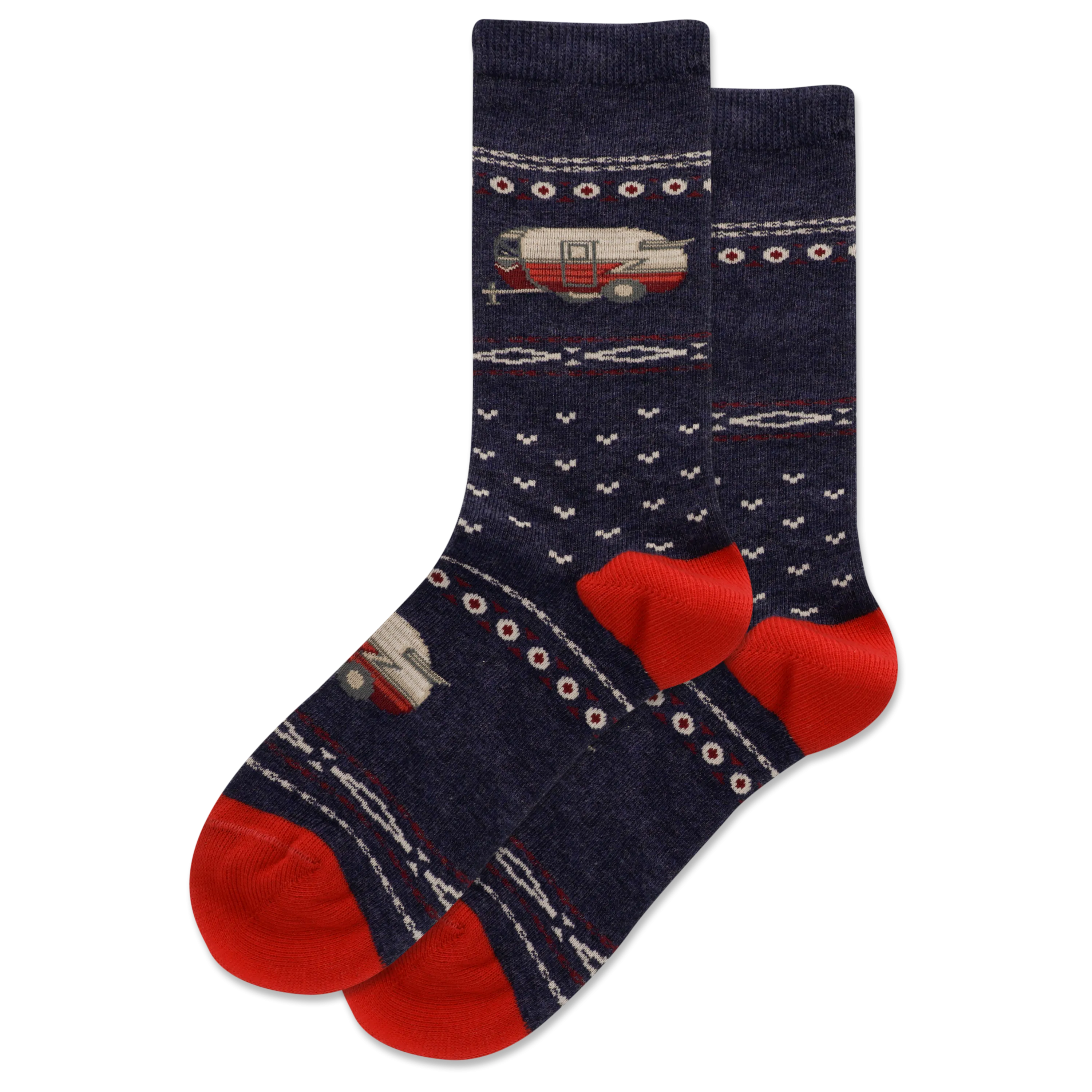 HOTSOX Kid's Camper Fair Isle Crew Socks