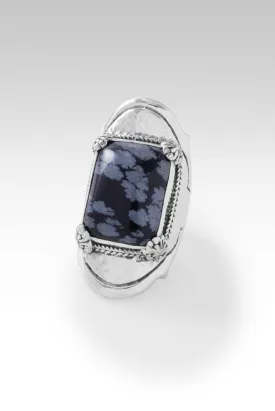 How Great Thou Art Ring™ in Snowflake Obsidian