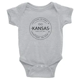 Kansas - Infant Bodysuit - Latitude & Longitude