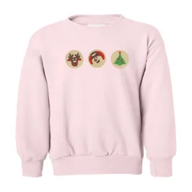 Kids 'Christmas Cookies' Embroidered Crewneck Sweatshirt