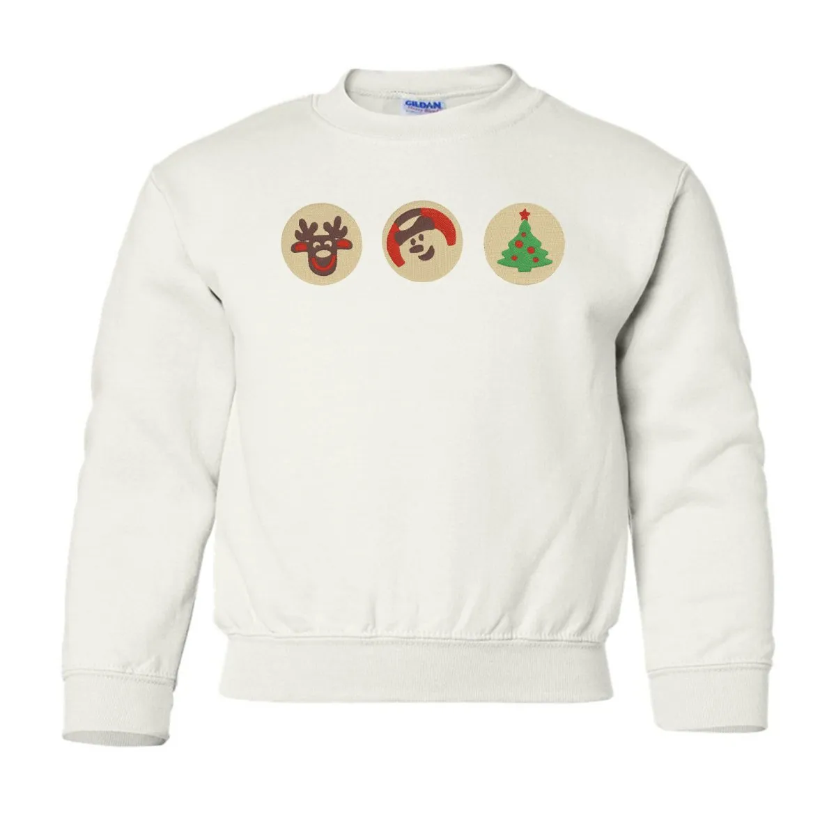 Kids 'Christmas Cookies' Embroidered Crewneck Sweatshirt