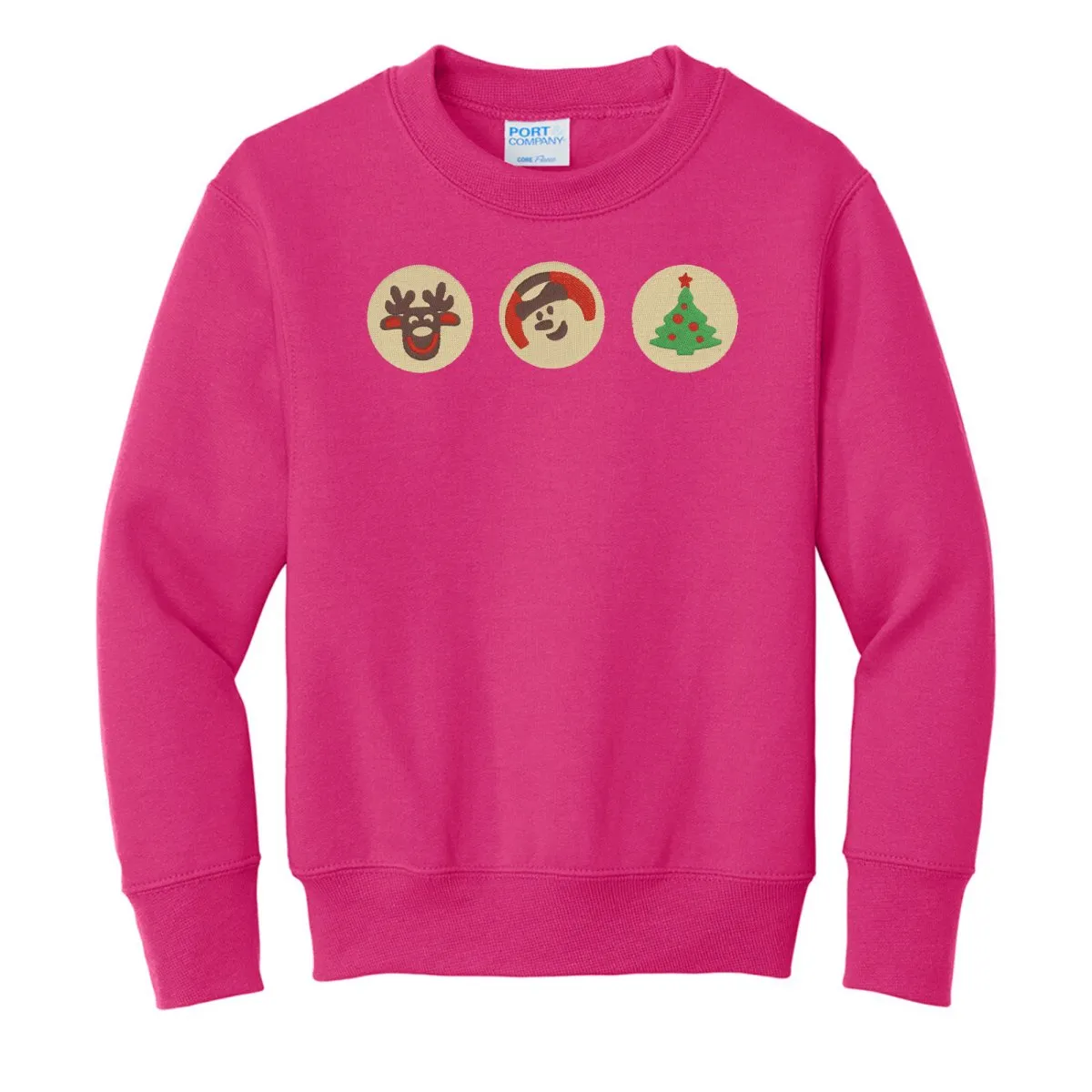 Kids 'Christmas Cookies' Embroidered Crewneck Sweatshirt