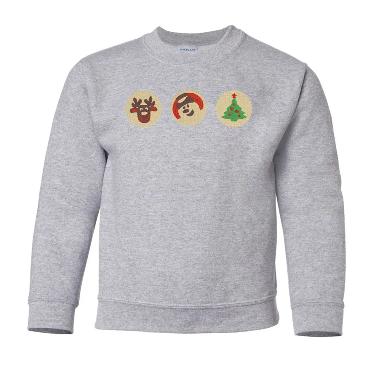 Kids 'Christmas Cookies' Embroidered Crewneck Sweatshirt