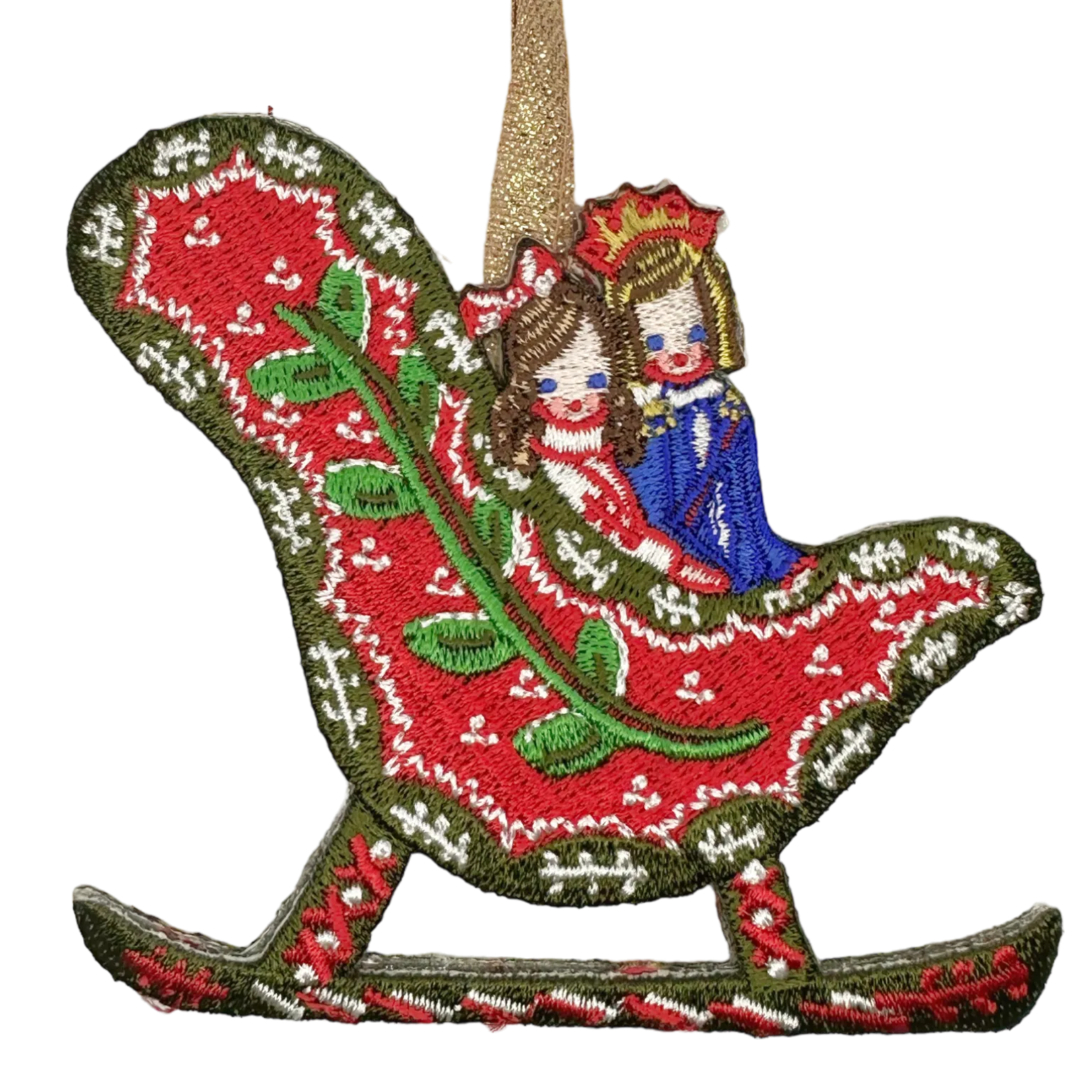 Nutcracker Embroidered Ornament - Christmas Tree