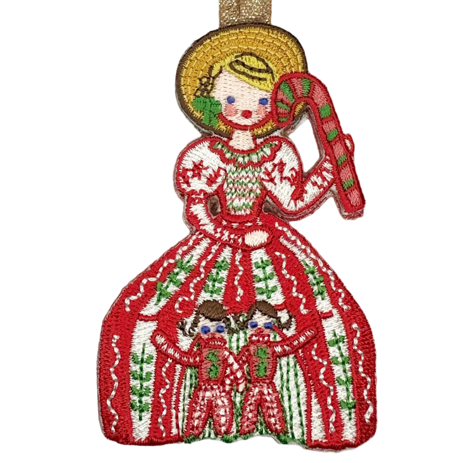 Nutcracker Embroidered Ornament - Christmas Tree