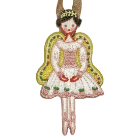 Nutcracker Embroidered Ornament - Sugar Plum Fairy