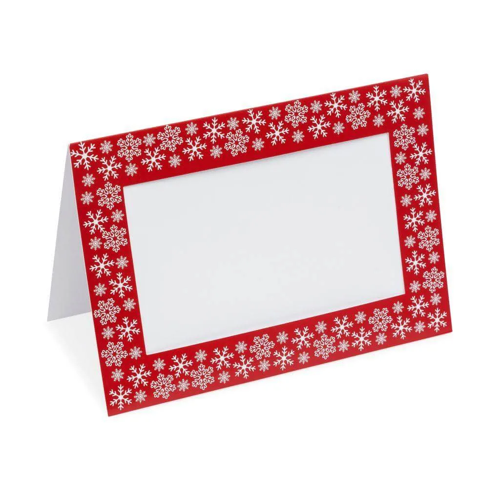 Pack of 6 Blank Silver or Red Photo Insert Christmas Greeting Cards 152 x 102mm (6 x 4 inch photo)