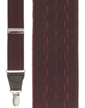 "Burgundy New Wave" Suspenders