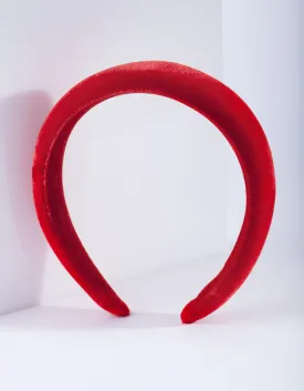 Red Velvet Padded Headband