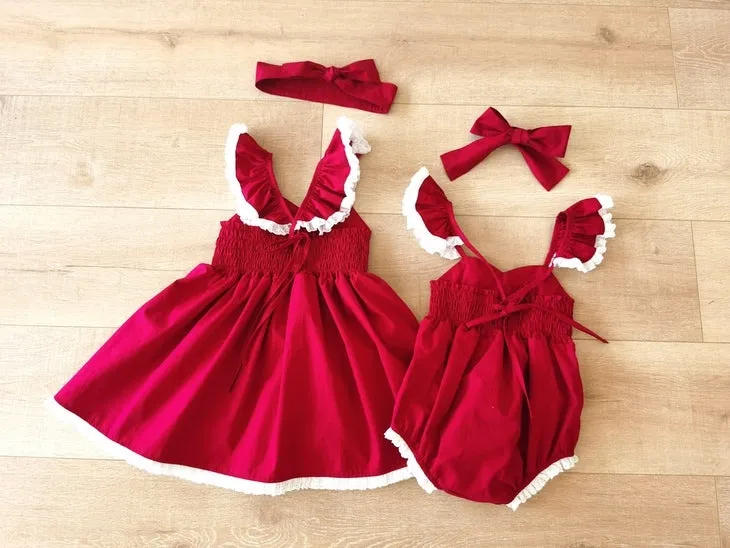 Rosie Girls Red Christmas Dress