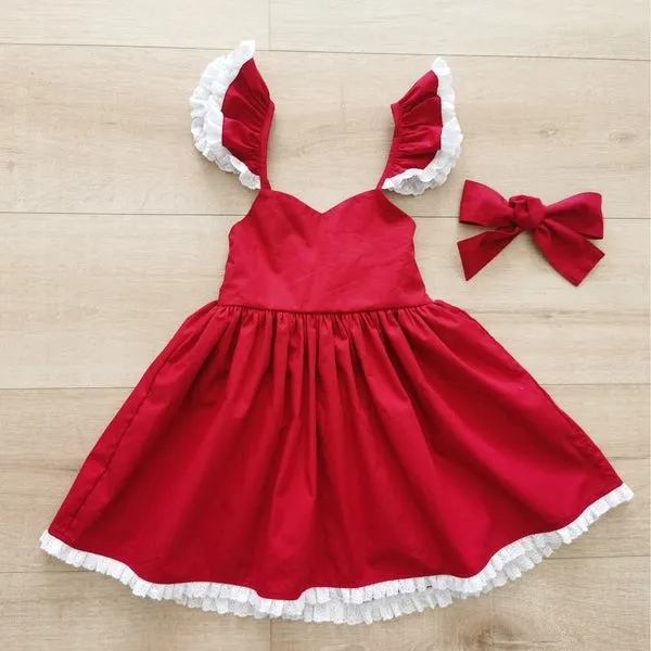 Rosie Girls Red Christmas Dress