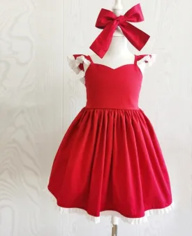 Rosie Girls Red Christmas Dress