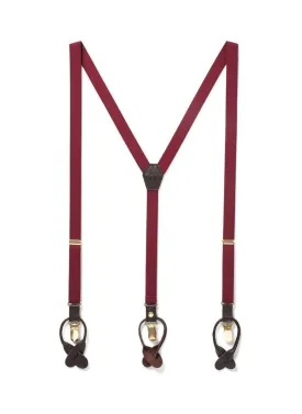 Skinny Burgundy Suspenders