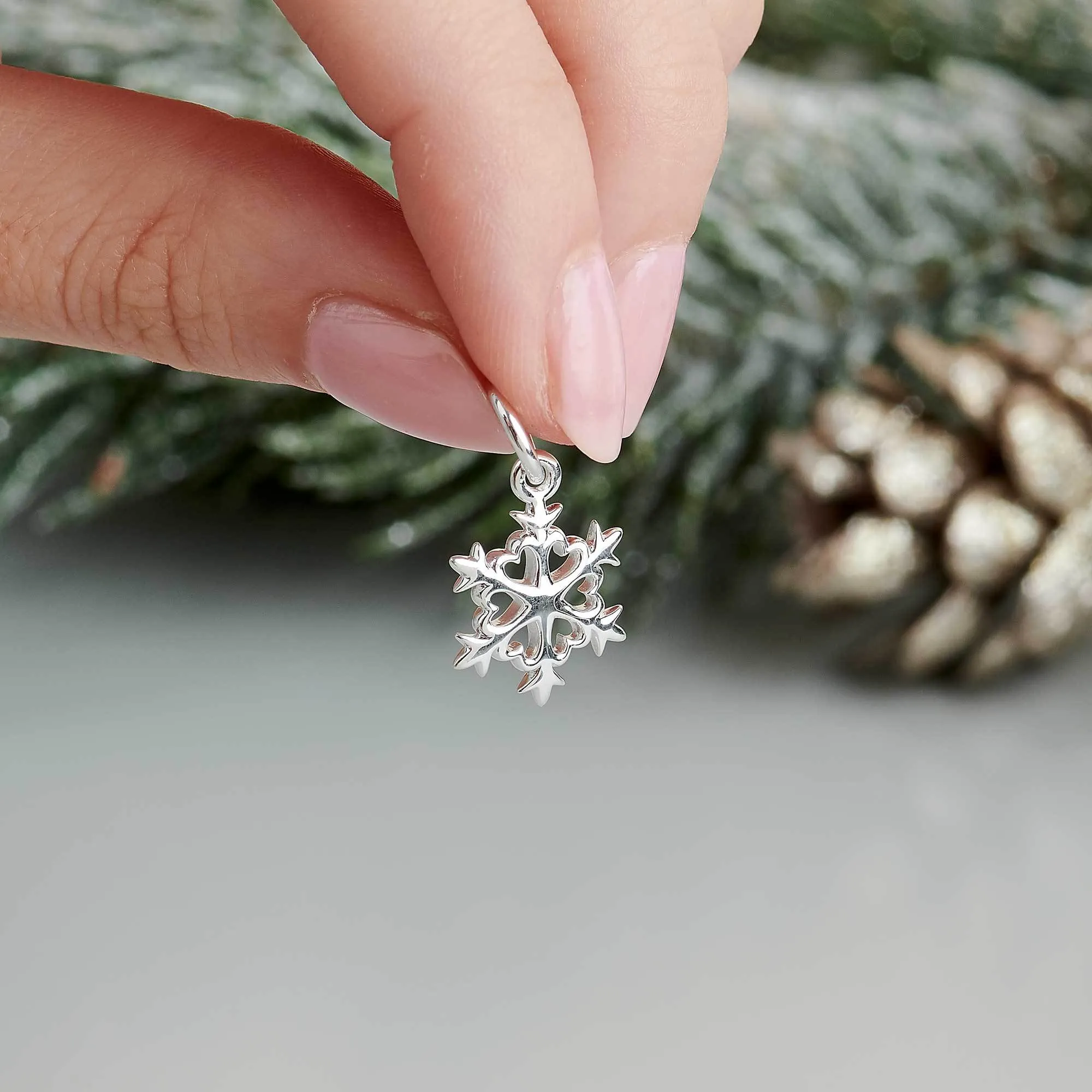 Snowflake Silver Charm