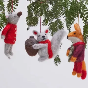 Squirrel Felt Ornament